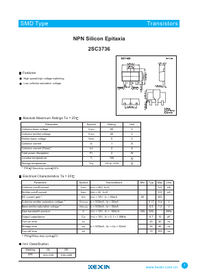 C3736 Datasheet PDF KEXIN Industrial