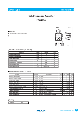 2SC4774 Datasheet PDF KEXIN Industrial