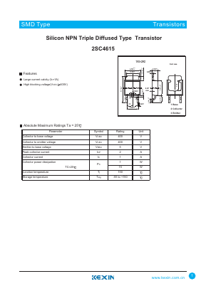 2SC4615 Datasheet PDF KEXIN Industrial