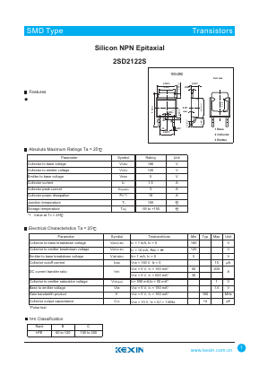 D2122S Datasheet PDF KEXIN Industrial