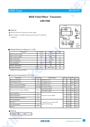 2SK1590 Datasheet PDF KEXIN Industrial