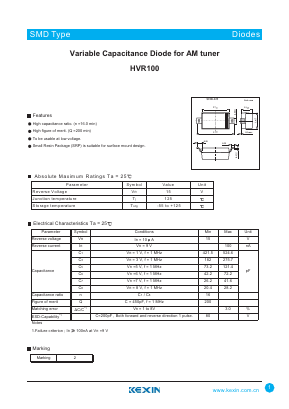 HVR100 Datasheet PDF KEXIN Industrial