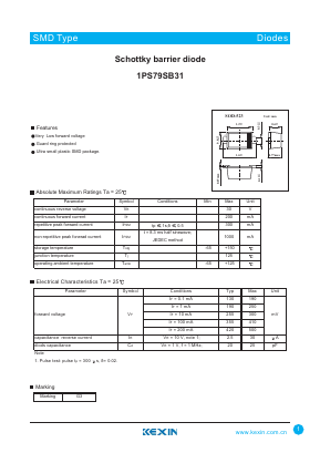 1PS79SB31 Datasheet PDF KEXIN Industrial