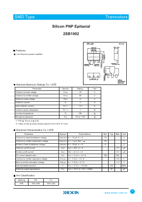 B1002 Datasheet PDF KEXIN Industrial