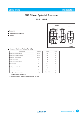 B1261-Z Datasheet PDF KEXIN Industrial