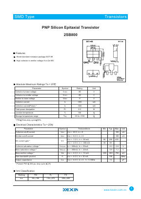 B800 Datasheet PDF KEXIN Industrial