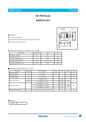 BAR63V-02V Datasheet PDF KEXIN Industrial