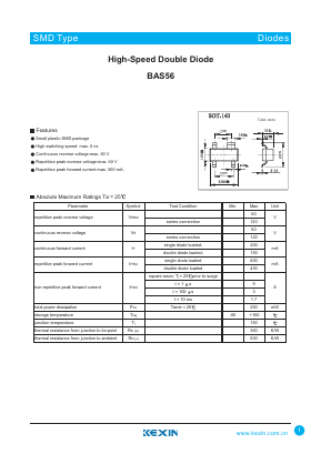 BAS56 Datasheet PDF KEXIN Industrial