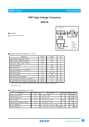 BSP16 Datasheet PDF KEXIN Industrial