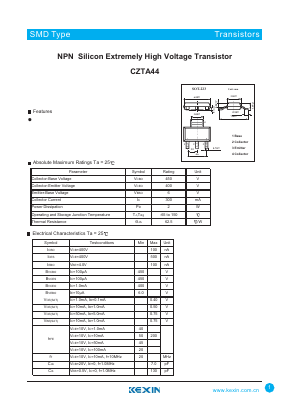 CZTA44 Datasheet PDF KEXIN Industrial
