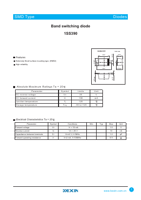 1SS390 Datasheet PDF KEXIN Industrial