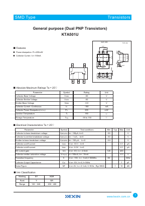 KTA501U Datasheet PDF KEXIN Industrial