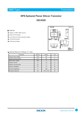2SC4520 Datasheet PDF KEXIN Industrial