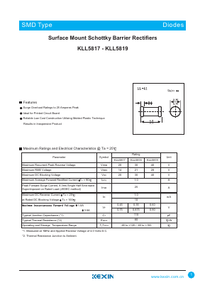 KLL5818 Datasheet PDF KEXIN Industrial
