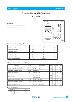 KTC4378 Datasheet PDF KEXIN Industrial