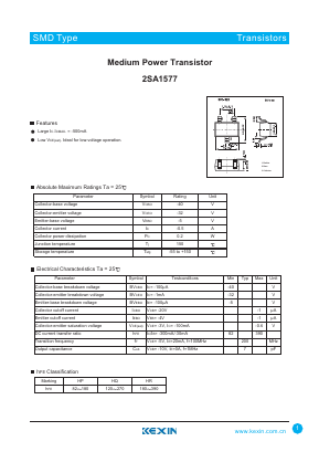2SA1577_ Datasheet PDF KEXIN Industrial
