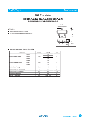 BC856A Datasheet PDF KEXIN Industrial