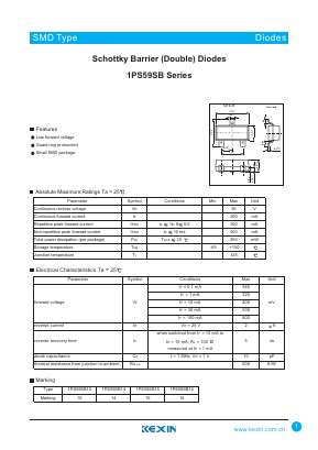 1PS59SB16 Datasheet PDF KEXIN Industrial