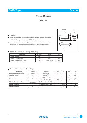 BB721 Datasheet PDF KEXIN Industrial