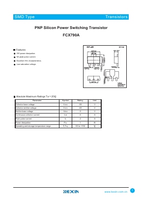 FCX790A Datasheet PDF KEXIN Industrial