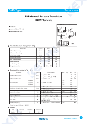 BC857AT Datasheet PDF KEXIN Industrial