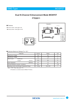 FTD2011 Datasheet PDF KEXIN Industrial