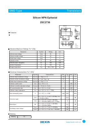 C2736 Datasheet PDF KEXIN Industrial