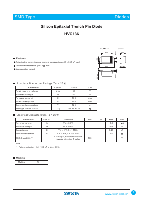 HVC136 Datasheet PDF KEXIN Industrial