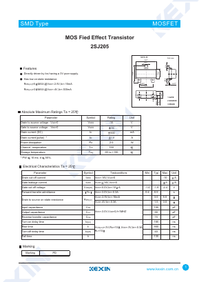 2SJ205 Datasheet PDF KEXIN Industrial