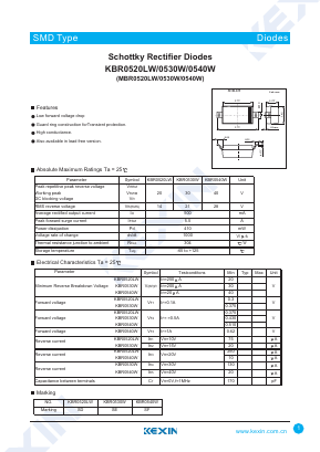 KBR0530W Datasheet PDF KEXIN Industrial