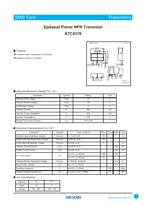 KTC4376 Datasheet PDF KEXIN Industrial