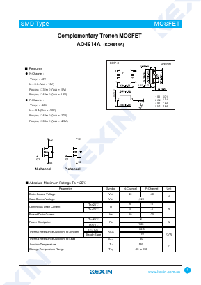 KO4614A Datasheet PDF KEXIN Industrial