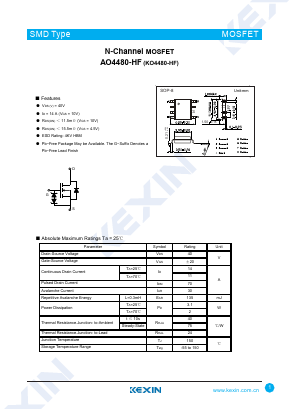 KO4480-HF Datasheet PDF KEXIN Industrial