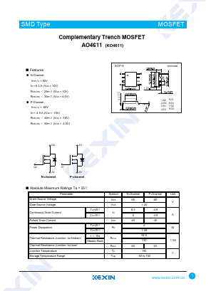 KO4611 Datasheet PDF KEXIN Industrial