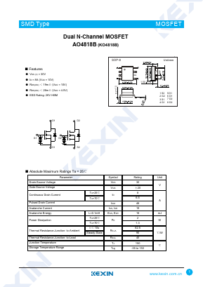 KO4818B Datasheet PDF KEXIN Industrial