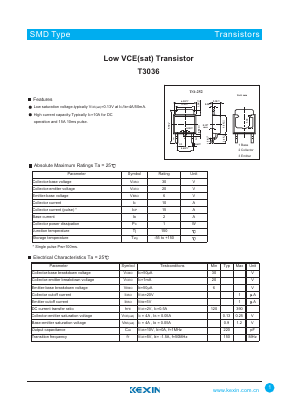 T3036 Datasheet PDF KEXIN Industrial