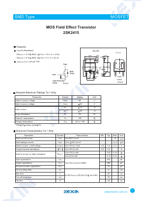 2SK2415 Datasheet PDF KEXIN Industrial