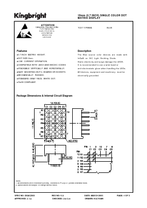 TC07-11PBWA Datasheet PDF Kingbright