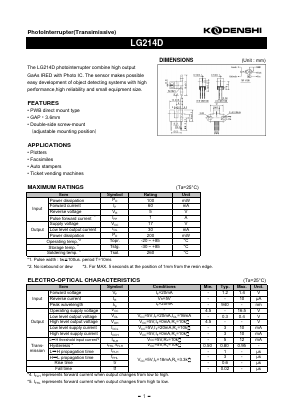 LG214D Datasheet PDF Kodenshi Auk Co., LTD