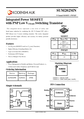 SUM202MN Datasheet PDF Kodenshi Auk Co., LTD