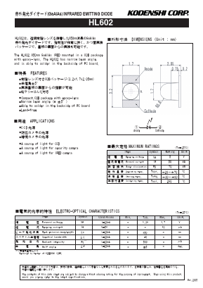 HL602 Datasheet PDF Kodenshi Auk Co., LTD