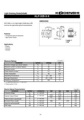 KLP-32B-X-X Datasheet PDF Kodenshi Auk Co., LTD