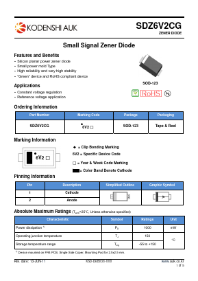 SDZ5V6CG Datasheet PDF Kodenshi Auk Co., LTD