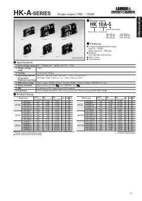 HK15A-24 Datasheet PDF DENSEI-LAMBDA