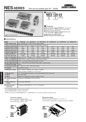 NES120 Datasheet PDF DENSEI-LAMBDA