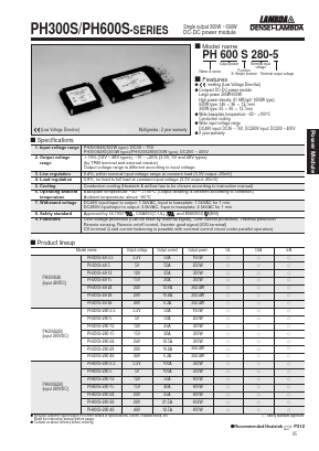 PH300S-280-12 Datasheet PDF DENSEI-LAMBDA
