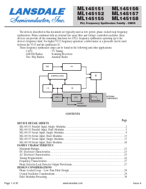 MC145158DW2 Datasheet PDF LANSDALE Semiconductor Inc.