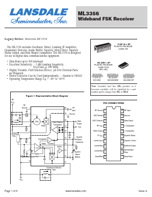 MC3356DW Datasheet PDF LANSDALE Semiconductor Inc.