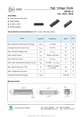 SPF05-12 Datasheet PDF Anshan Leadsun Electronics Co., Ltd