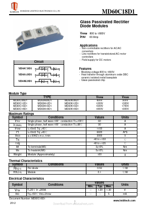MD60A12D1 Datasheet PDF Shanghai Leiditech Electronic Technology Co., Ltd